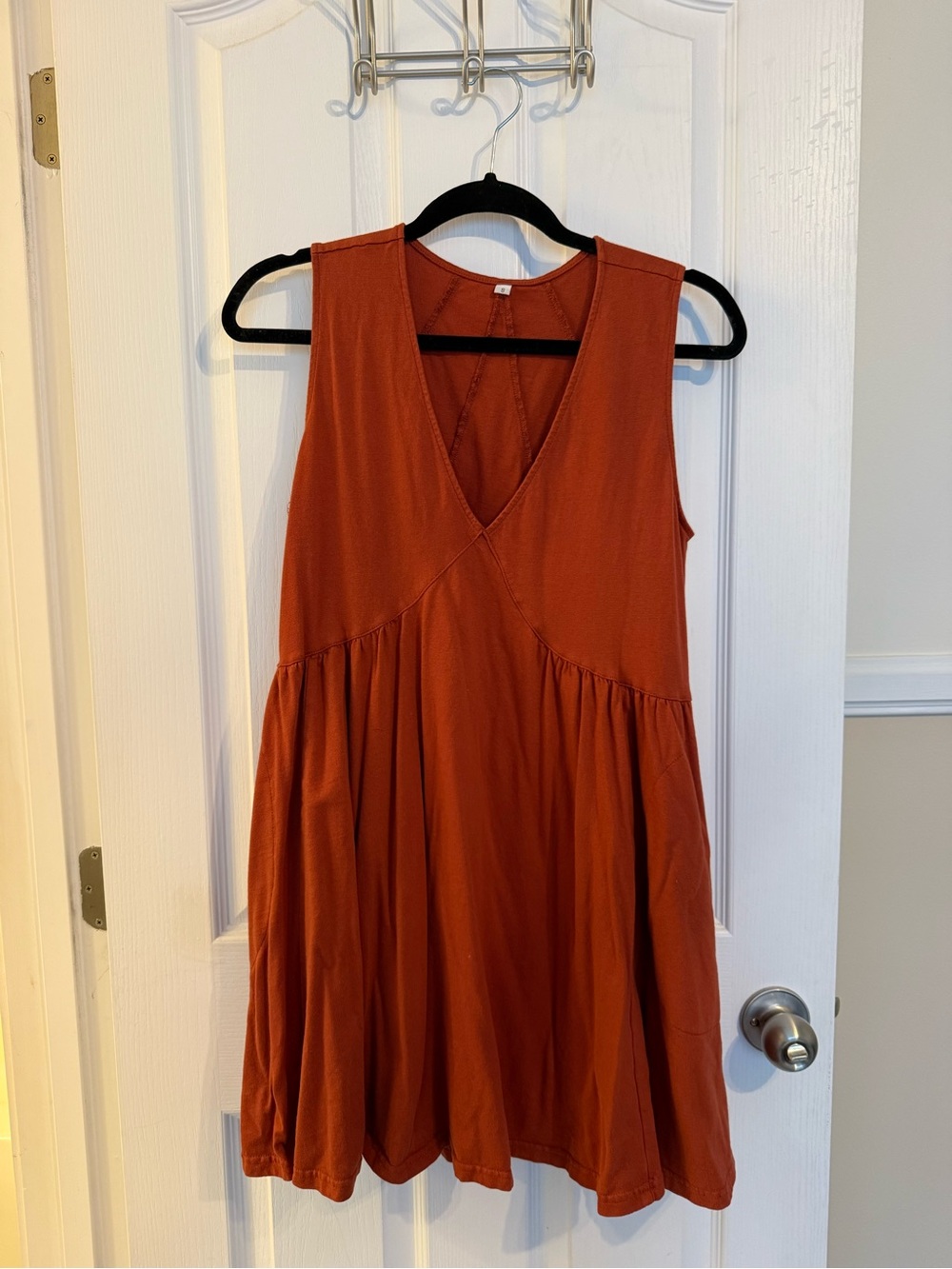 Burnt Orange Babydoll Dress